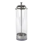 image of Concasse MCACCPOP01 Straw Dispenser – Clear Cylinder, 3-1/2" x 11" Plastic Housing, Lid Organizer
