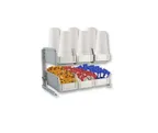 image of Concasse MCC52665SET Bar Caddy, 2-Level, 3-Row Coffee Set Organizer, 6 Compartments, Plastic