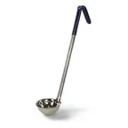 image of Concasse MCCAI02A 2‑5 oz Stainless Steel Serving Ladle with Blue Plastic Handle
