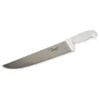 image of Concasse MCCBIS08 Cimeter Knife – 8" Blade, White Plastic Handle, Edge for Professional Kitchen