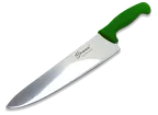 image of Concasse MCCCHEF08V Chef Knife, 8" Blade, Green Plastic Handle, Steel Blade, Kitchen Cutlery