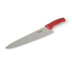 image of Concasse MCCCHEF10R Chef Knife – 10" Steel Blade, Red Plastic Handle, Ergonomic Grip