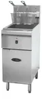 image of Serv-Ware SWEF-50 15" Full Pot Floor Model Electric Fryer, 50 lb, Stainless Steel, 200°F – 375°F, Thermostatic Controls