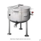 image of Cleveland KDL100F 100 Gallon Floor Stationary Full Steam Jacketed Direct Steam Kettle w/ Tri-Leg