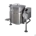 image of Cleveland KEL25T 25 Gallon Floor Tilting 2/3 Steam Jacketed Electric Kettle w/ Tri-Leg Base