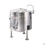 image of Cleveland KEL60SH 60 Gallon Floor Stationary Full Steam Jacketed Electric Kettle w/ Tri-Leg Base