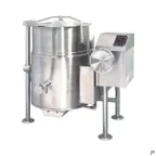 image of Cleveland KGL25T 25 Gallon Floor Manual Tilting 2/3 Steam Jacketed Gas Kettle, 90.000 BTU