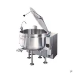 image of Cleveland KGL60SH 60 Gallon Floor Stationary Full Steam Jacketed Gas Kettle, Quad-Leg, 190.000 BTU
