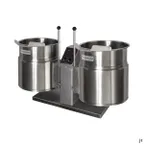image of Cleveland TKET12T 24 Gallon Countertop Tilting 2/3 Steam Jacketed Electric Kettle w/ Center Support