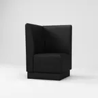 image of G & A QSM-C-CUSTOM Modular Upholstered Corner Restaurant Booth, 30"W x 26"D x 42"H, Custom Upholstered Frame
