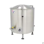 image of Legion LTI-150 150 Gallon Floor Stationary 2/3 Steam Jacketed Direct Steam Kettle w/ Quad-Leg Base