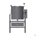 image of Legion TEH-10F 10 Gallon Floor Tilting Full Steam Jacketed Electric Kettle w/ Quad-Leg Base, 12.0kW
