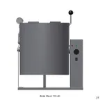 image of Legion TEH-20 5 Gallon Countertop Tilting Full Steam Jacketed Electric Kettle W/ Right Support Console