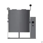 image of Legion TEH-40 10 Gallon Countertop Tilting Full Steam Jacketed Electric Kettle w/ Right Support Console