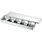 image of Louis Tellier N4411 Bento Sushi Box – 5-Compartment Japanese Mini Stainless Steel Set