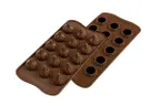 image of Louis Tellier SCG473D Choco Flame Mold, Silicone, Uncoated, 0.27 Oz, 1.06" Dia x 1.10" H