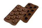 image of Louis Tellier SCG493D Choco Crown Silicone Mold, 0.30 Oz, 1.18" Dia x 0.59" H, Uncoated