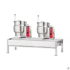 image of Vulcan VEKT64/1212 24 Gallon Floor Stationary 2/3 Steam Jacketed Electric Kettle Assembly, 64" Stand