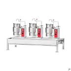 image of Vulcan VEKT80/666 18 Gallon Floor Tilting 2/3 Steam Jacketed Electric Kettle Assembly w/ 80" Stand