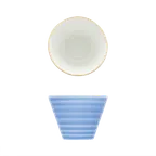image of Ariane Porcelain AARARN043034011 Stackable China Bowl 4 1/3" (11 cm) Ocean Porcelain - 6/Case