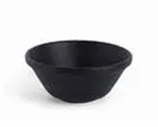 image of Ariane Porcelain AARARN259034011 Conical Stackable China Bowl, 4" Black Dazzle Porcelain, 6/Case