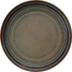 image of Ariane Porcelain AARARNC94011030 Plate Coupe Rim, 11 4/5" Splash Atomic O/S Olive - 6/Case