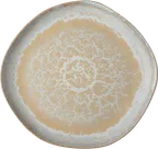 image of Ariane Porcelain AERARNC98011025 China Plate – 9.812" Flat Edge, Mohenjodaro/Dessert Sage – 6/Case