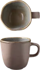 image of Ariane Porcelain AERARNC98044027 Cup, 9 Oz, Non-Stackable, Mohenjodaro Inside Sage Outside - 12/Case