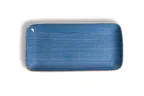 image of Ariane Porcelain AGNARN264011036 Rectangle Plate, 14 1/2" x 7", Twister Blue, Porcelain - 6/Case