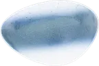 image of Ariane Porcelain AISARND65011029 Triangle Plate 11-3/7" Porcelain, Reactive Lir/White Matt - 6/Case
