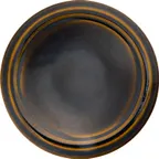 image of Ariane Porcelain ALPARND53011021 8 1/4" Plate, Splash Denim Inside, Dessert Sage Outside - 6/Case