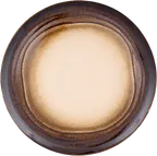 image of Ariane Porcelain ALPARND63011021 - Splash Edge Sahara Porcelain Flat Round 8.25" Plate - 6/Case