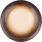 image of Ariane Porcelain ALPARND63011027 China Plate, 10 5/8" Round, Porcelain, Splash Edge Sahara, - 6/Case