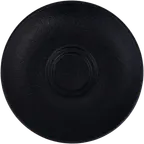 image of Ariane Porcelain AMKARN259014016 Black Dazzle 6.5" (16 cm) Porcelain Saucer Set – 12/Case