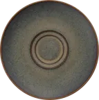 image of Ariane Porcelain AMKARNC94014016 Mokka Saucer 6.5" Olive Darb Matt, Splash Atomic – 12/Case