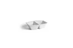 image of Ariane Porcelain AMNARN000101025 Miniature Rectangular Twin Bowl, 4 5/6" x 3 3/4" x 1 1/2", Ivory, Porcelain - 18/Case