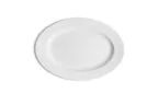 image of Ariane Porcelain APRARN000015028 Oval 11" (28 cm) Ivory Porcelain Platter Set – 12/Case