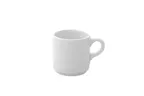 image of Ariane Porcelain APRARN000043009 Stackable Espresso Cups, 3 oz (9 cl), Ivory Porcelain, 12/Case