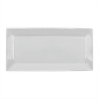 image of Ariane Porcelain ARRARN000011002 China Plate, 11 3/7" x 5 5/7" Rectangular Ivory Porcelain – 6/Case