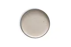 image of Ariane Porcelain ASEARNA03B11025 Stackable Plate, 9 5/6" Linen Dotts Grey Line, Porcelain – 4/Case