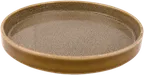 image of Ariane Porcelain ASEARNC97A11015 6" Round Plate, Light Brown with Inside Freckles, 4/Case