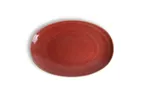 image of Ariane Porcelain AVCARN204015036 Oval China Plate, 14.188" Coupe Rim, Twister Red, Porcelain, 6/Case