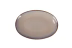 image of Ariane Porcelain AVCARN257015032 Oval China Plate, 12 3/5" (32 Cm), Splash Beige, Porcelain - 6/Case