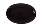 image of Ariane Porcelain AVCARN263015032 Oval China Plate 12.6" Twister Mokka, Porcelain, Coupe Rim - 6/Case