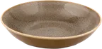 image of Ariane Porcelain AVCARNC97012001 China Plate – 8-1/4" Deep Rim Porcelain, Brown Freckles – 6/Case