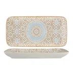 image of Ariane Porcelain DGNARN05Z011028 Rectangle Plate, 11" x 5 1/2", Porcelain, Tangier, 6/Pcs