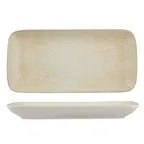 image of Ariane Porcelain DGNARN09S011028 Rectangle Plate, 11" x 5.5", Paros Sand, Porcelain - 6/Case