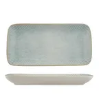 image of Ariane Porcelain DGNARN09T011028 Rectangle Plate, 11" x 5 1/2", Paros Aqua, Porcelain - 6/Case