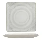 image of Ariane Porcelain DJSARN09V011005 Platter Foot, 10 5/8" x 10 5/8", Paros Aqua Porcelain – 6/Case