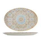 image of Ariane Porcelain DTIARN05Z015003 Titanium Oval China Plate, 8.812" (32 cm) Tangier Porcelain, 6/Case